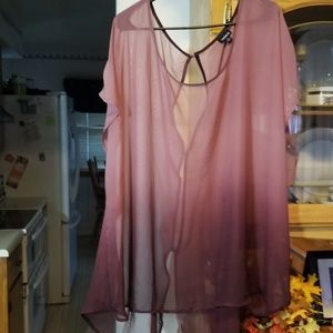 Torrid sheer purple gradient top